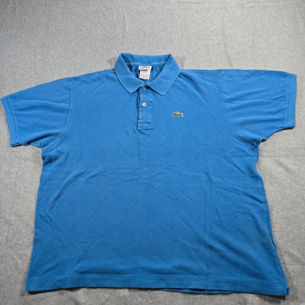 Lacoste Mens Short Sleeve Pique Polo Shirt Blue Size 7 XL XXL RN87651